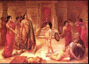 Raja Ravi Varma Mohini and Rugmangada to kill his own son Raja Ravi Varma oil painting on canvas